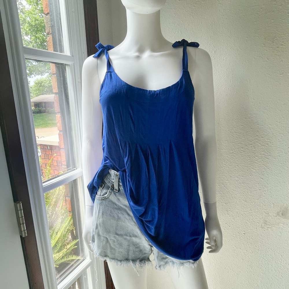 Cable & Gauge pleated babydoll tunic top